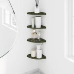 vidaXL Étagère Flottante d'Angle 4 pc Vert olive 18 x 18 x 2 cm