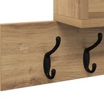 vidaXL Porte-manteau mural chêne artisanal 100 x 12 x 43 5 cm