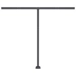 vidaXL Auvent automatique capteur de vent et LED 350x250 cm Anthracite