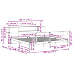 vidaXL Lit bibliothèque sans matelas blanc 180x200 cm bois pin massif