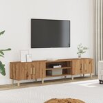 vidaXL Meuble TV chêne artisanal 180x31 5x40 cm bois d'ingénierie