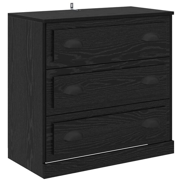 vidaXL Buffet Chêne noir 70 x 35 5 x 67 5 cm Bois d'ingénierie