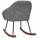 vidaXL Chaise à bascule Gris foncé Tissu