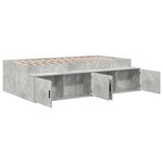 vidaXL Cadre de lit de rangement Gris béton 75x190 cm