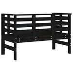 vidaXL Banc de jardin noir 111 5x53x71 cm bois massif de pin