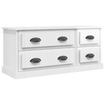 vidaXL Meuble TV blanc brillant 100x35 5x45 cm bois d'ingénierie