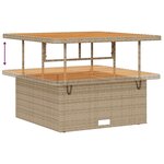 Ensemble 14 pièces de sofa de jardin avec coussins beige en poly rattan acacia