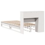 vidaXL Lit bibliothèque sans matelas blanc 90x200 cm bois massif