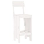 vidaXL Ensemble de bar de jardin 5 Pièces blanc bois massif de pin