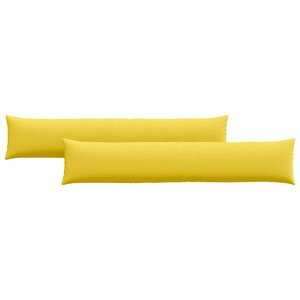 vidaXL Coussins de canapé 2 Pièces Jaune clair 200 x 40 cm tissu