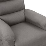 vidaXL Fauteuil électrique de massage Gris clair Tissu