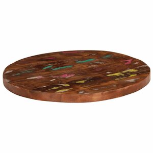 vidaXL Dessus de table Ø 40x1 5 cm rond bois massif de récupération