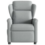 vidaXL Fauteuil de massage inclinable Gris clair Tissu