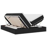 vidaXL Lit avec rangement et matelas Noir 200 x 200 cm Polyester