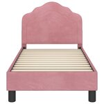 vidaXL Cadre de lit pour tout-petit avec tête de lit Rose 70 x 140 cm