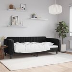 vidaXL Lit de repos noir 100x200 cm velours