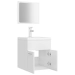 vidaXL Ensemble de meubles de salle de bain Blanc brillant Aggloméré
