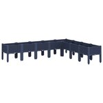 vidaXL Jardinière avec pieds bleu gris 200x160x42 cm PP