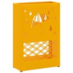 vidaXL Support de parapluie en jaune moutarde  28x12x41 cm en acier