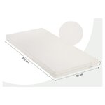 Lit gigogne 90x200 cm blanc avec 2 matelas  Lit double extensible
