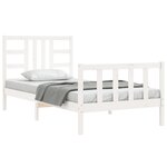 vidaXL Cadre de lit sans matelas blanc 100x200 cm bois de pin massif