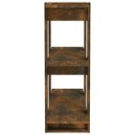 vidaXL Bibliothèque/Séparateur de pièce Chêne fumé 80x30x87 cm