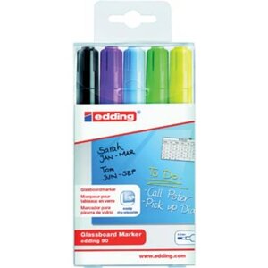 Edding marqueurs pour tableau en verre 5 pièces multicolore 90