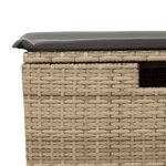 vidaXL Salon de jardin avec coussins 5 Pièces beige résine tressée