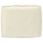 vidaXL Set de coussins de palette 2 Pièces Crème 50 x 50 x 12 cm