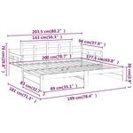 vidaXL Lit coulissant sans matelas marron miel 2x(90x200) cm