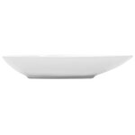 vidaXL Évier triangulaire Céramique Blanc 645 x 455 x 115 mm