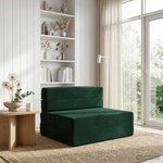 vidaXL Canapé-lit pliable Vert foncé 70 x 80 x 60 cm Tissu