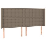 vidaXL Sommier à lattes de lit matelas et LED Taupe 180x200 cm Tissu