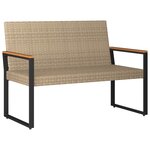 vidaXL Ensemble de meubles d'extérieur 4 Pièces Beige et blanc crème