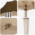 vidaXL Tente de fête pop-up 575 x 290 x 245 cm Taupe
