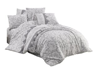 Parure de lit grise LANTIS 240 x 220 cm