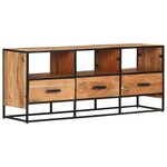 vidaXL Meuble TV 110x30x45 cm Bois d'acacia massif