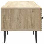 vidaXL Meuble TV Chêne Sonoma 147 x 34 5 x 30 cm Bois d'ingénierie