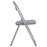vidaXL Chaise pliante 2 Pièces Gris 48 x 43 5 x 81 cm Simili cuir