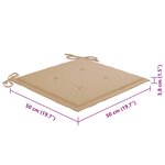vidaXL Chaises de jardin lot de 6 avec coussins Bois d'acacia solide