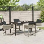 vidaXL Ensemble de salle à manger pour jardin 5 Pièces Gris clair
