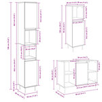 vidaXL Ensemble de meubles de salle de bain 3 Pièces chêne sonoma