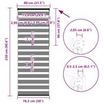 vidaXL Store zèbre marron sable largeur du tissu 75 9 cm polyester