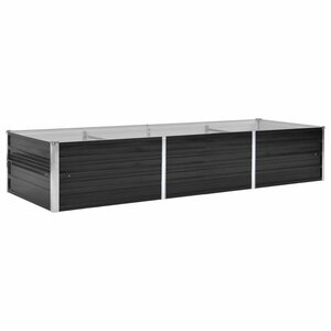 vidaXL Lit surélevé de jardin Anthracite 240x80x45 cm Acier galvanisé