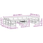 vidaXL Ensemble de canapés d'extérieur 11 pc Blanc et noir