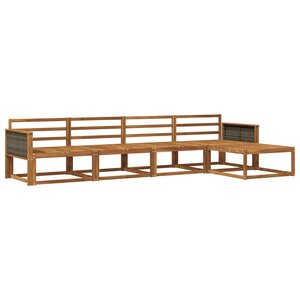 vidaXL Ensemble de canapés d'extérieur 5 pc Naturel