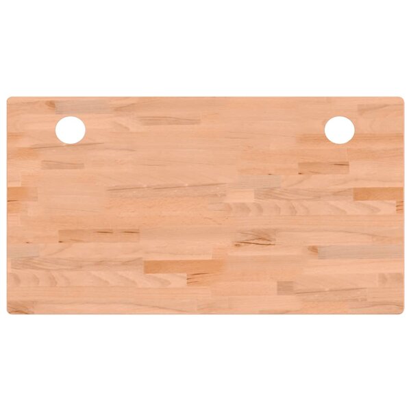 vidaXL Dessus de bureau 110x60x2 5 cm bois massif de hêtre