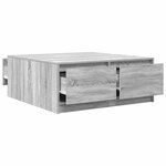 vidaXL Table basse avec tiroirs sonoma gris 100x100x40 cm