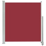 vidaXL Auvent latéral rétractable de patio 140 x 300 cm Rouge