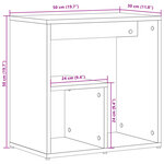 vidaXL Tables d'appoint 2 Pièces gris béton 50x30x50 cm bois d'ingénierie